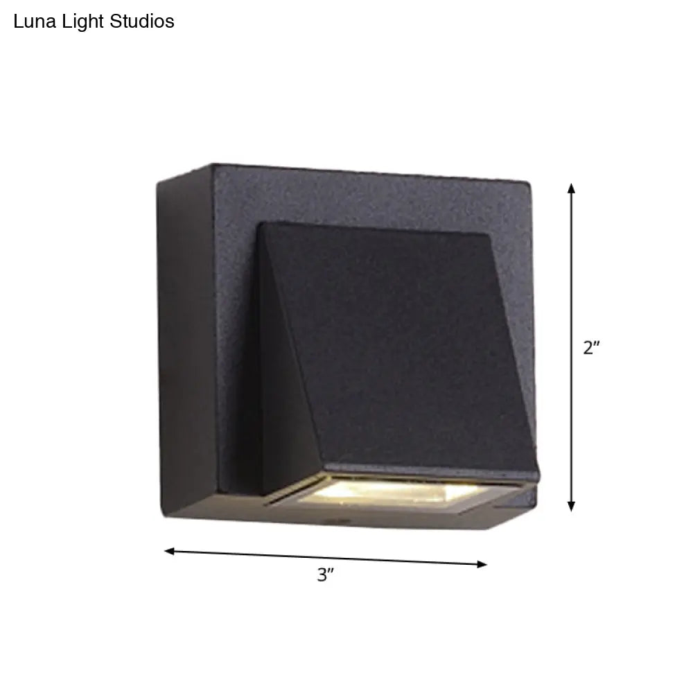 DecorBites™ Minimalist Triangle Aluminum Flush Wall Sconce - Small/Large - Black - Corridor Lamp