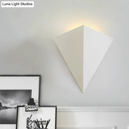 DecorBites™ Minimalist Triangle Metallic Wall Lamp with LED Warm/White Lighting for Living Room