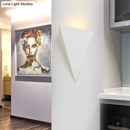 DecorBites™ Minimalist Triangle Metallic Wall Lamp with LED Warm/White Lighting for Living Room