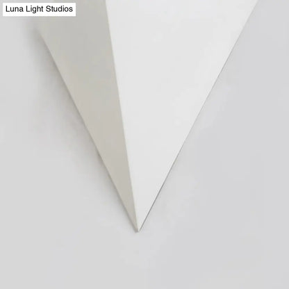 DecorBites™ Minimalist Triangle Metallic Wall Lamp with LED Warm/White Lighting for Living Room