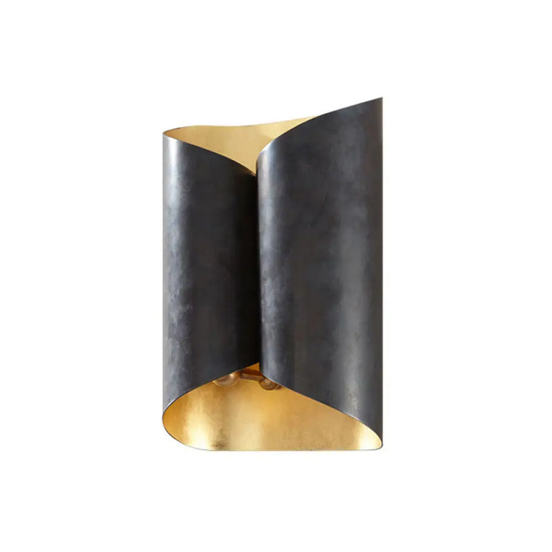 DecorBites™ Minimalist Twist Wall Sconce with Metallic 2-Bulb Light Fixture for Porch