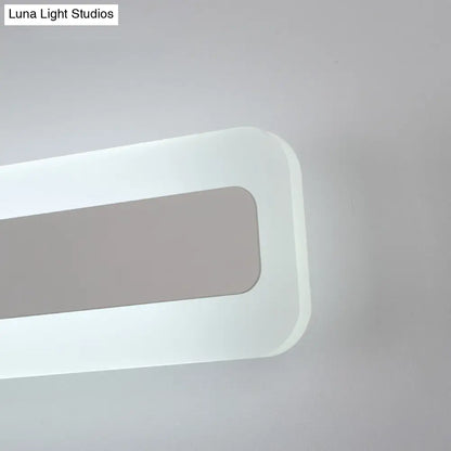 DecorBites™ Minimalist Ultrathin Acrylic White LED Wall Sconce Vanity Light Fixture