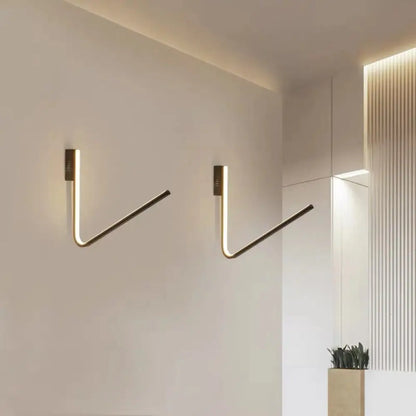 DecorBites™ Minimalist V-Shaped LED Wall Lamp Kit - Silica Gel Corridor Sconce Lighting in Warm/White Light (Black/White)