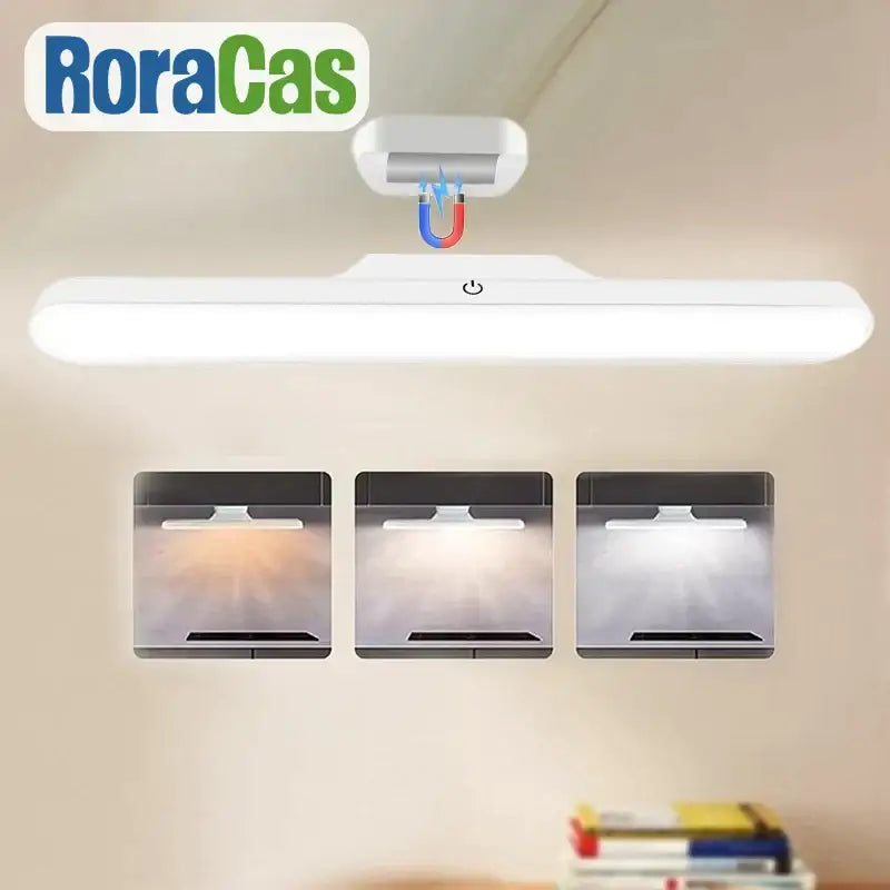 Minimalist white 30cm led night light – bedroom magnetic table lamp