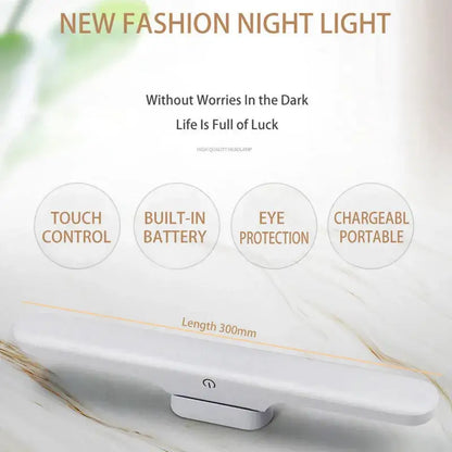 Minimalist white 30cm led night light – bedroom magnetic table lamp