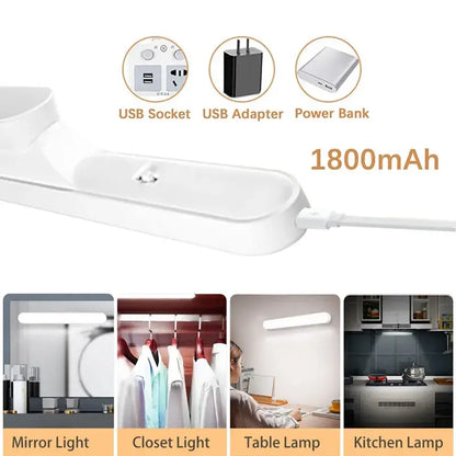 Minimalist white 30cm led night light – bedroom magnetic table lamp