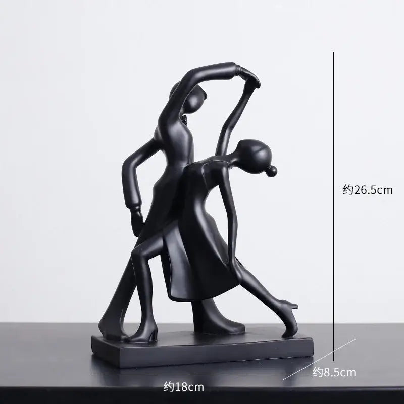 Minimalist white abstract figures sculpture living room decor