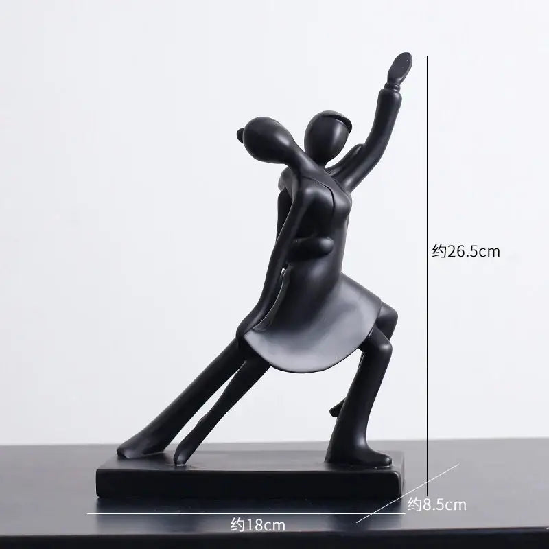 Minimalist white abstract figures sculpture living room decor