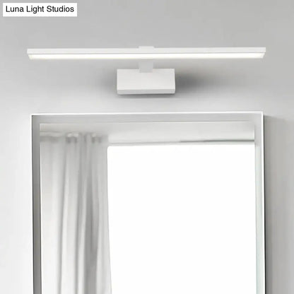 Minimalist white acrylic led vanity mirror light bathroom fixture