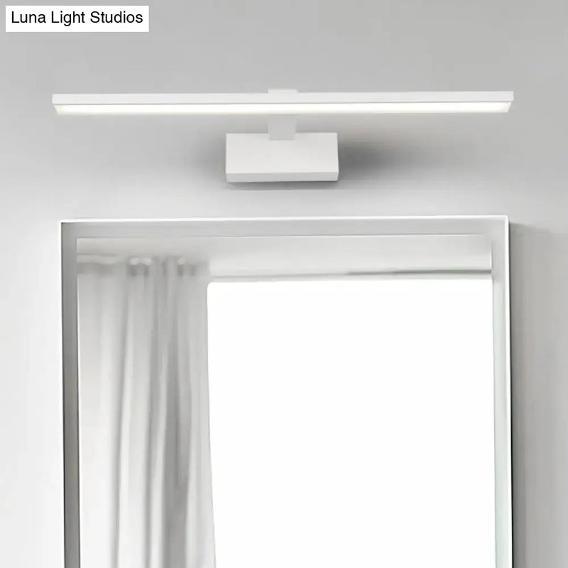 Minimalist white acrylic led vanity mirror light bathroom fixture