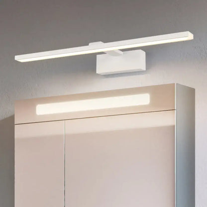 Minimalist white acrylic led vanity mirror light bathroom fixture