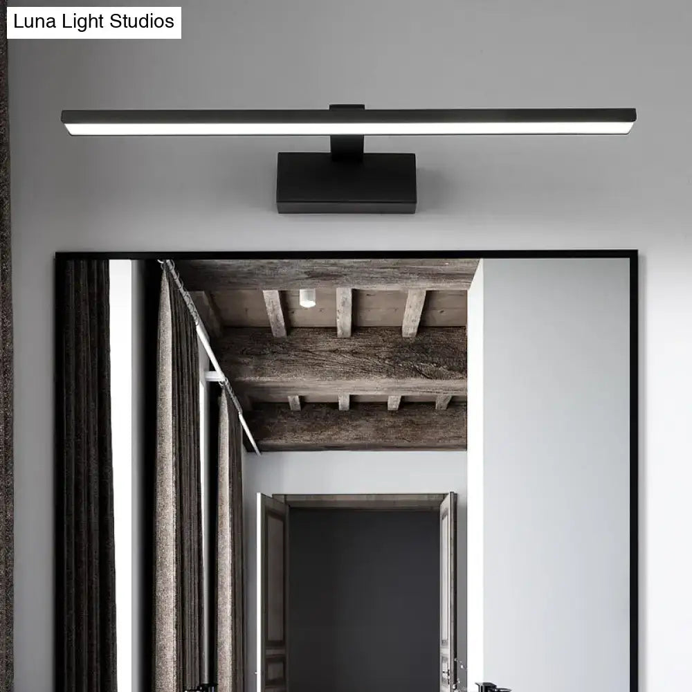Minimalist white acrylic led vanity mirror light bathroom fixture