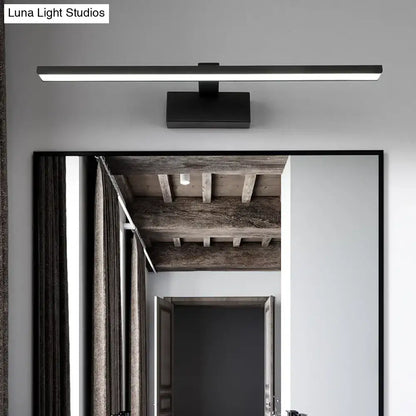 Minimalist white acrylic led vanity mirror light bathroom fixture