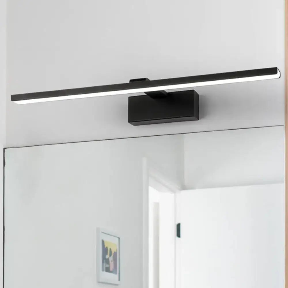 Minimalist white acrylic led vanity mirror light bathroom fixture