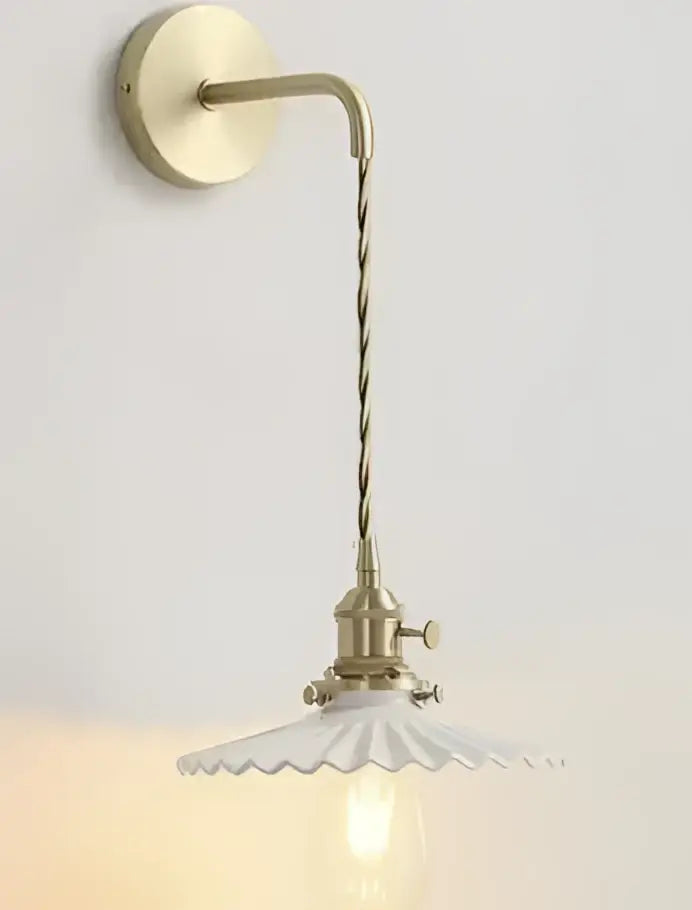 Minimalist white and black glass pendant light for bedroom