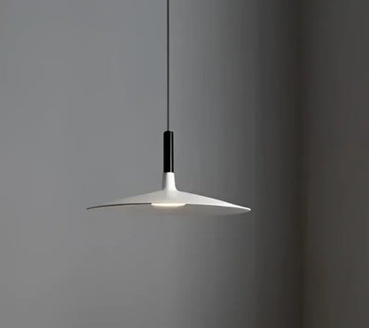 Minimalist white and black glass pendant light for bedroom