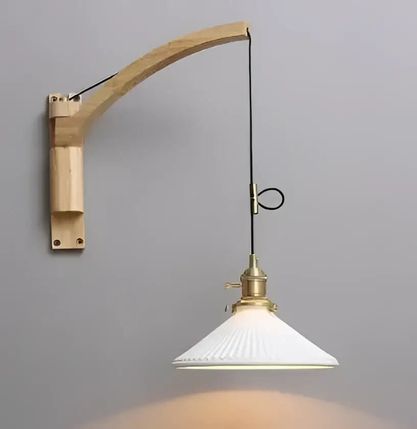 Minimalist white and black glass pendant light for bedroom