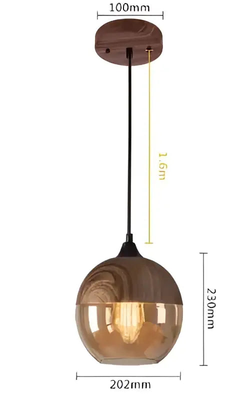 Minimalist white and black glass pendant light for bedroom