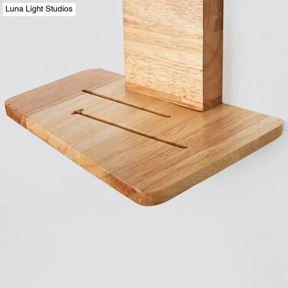 Minimalist white and green nordic wood wall sconce bedroom light