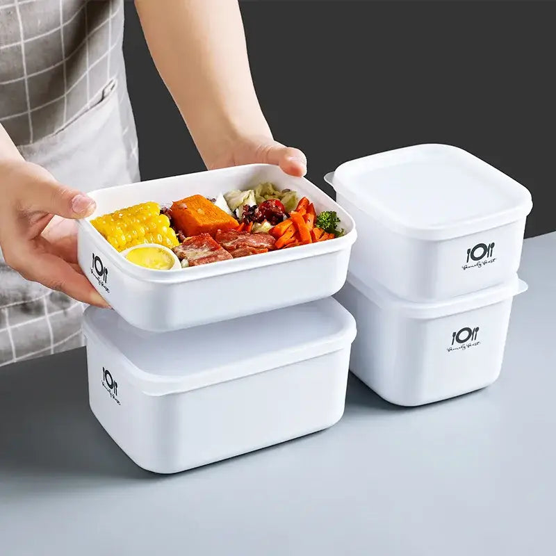 Minimalist white bento box – kitchen food storage container