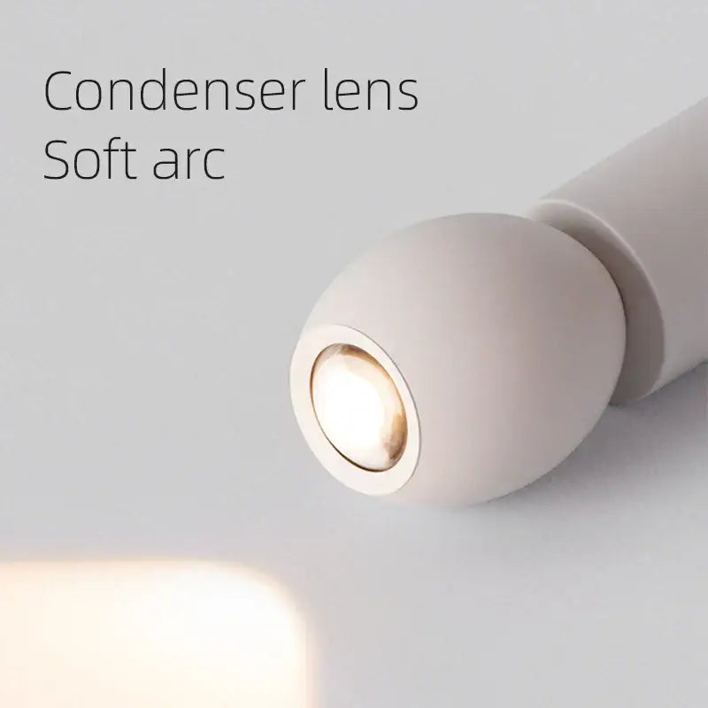 Minimalist white ceramic egg adjustable pendant light kitchen spotlight