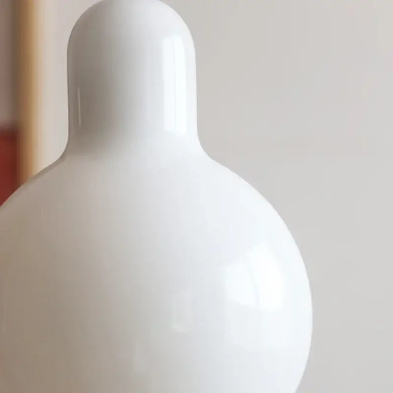 Minimalist white ceramic led pendant lamp dining room warm glow
