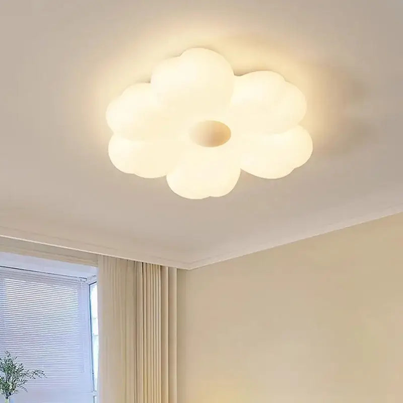 Minimalist white cloud led ceiling light for bedroom decor