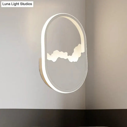 Minimalist white cloud led wall sconce bedroom mirror wall lamp