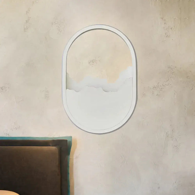 Minimalist white cloud led wall sconce bedroom mirror wall lamp