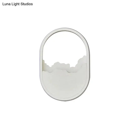 Minimalist white cloud led wall sconce bedroom mirror wall lamp