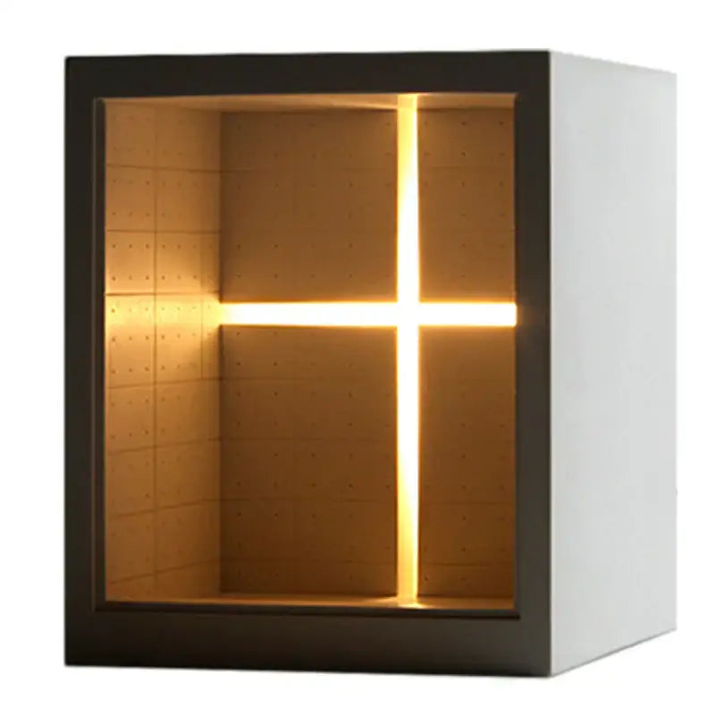 Minimalist white concrete church table lamp bedroom night light