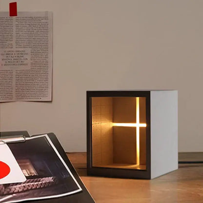 Minimalist white concrete church table lamp bedroom night light