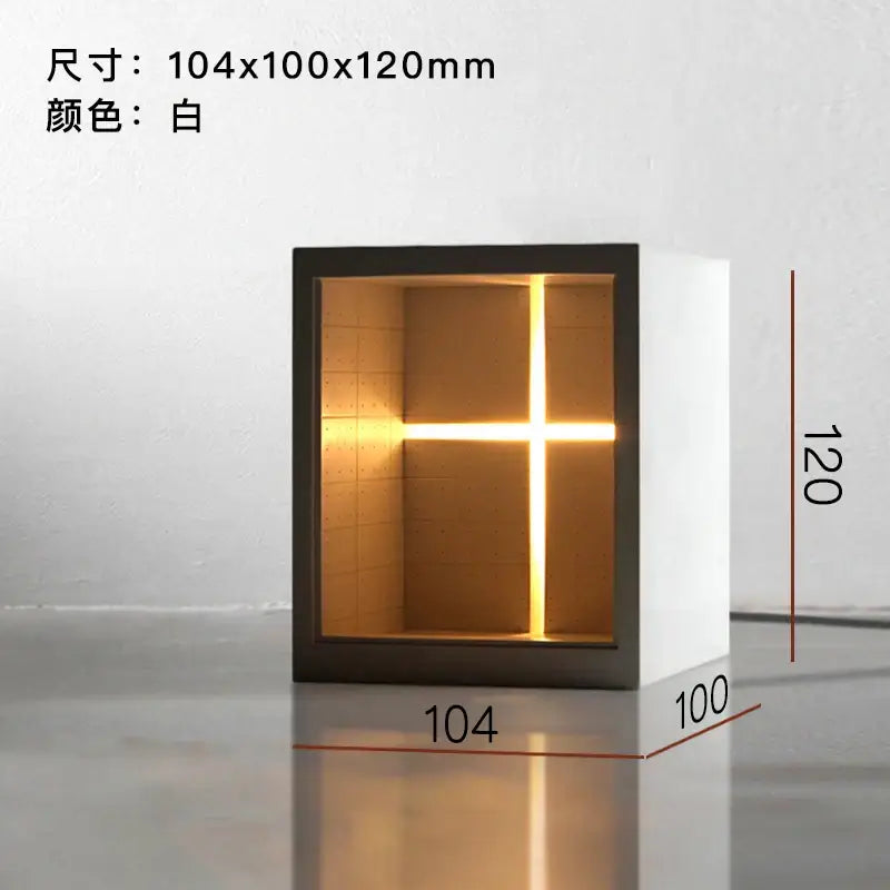 Minimalist white concrete church table lamp bedroom night light