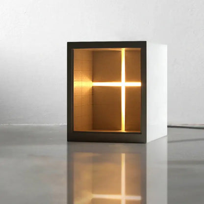 Minimalist white concrete church table lamp bedroom night light