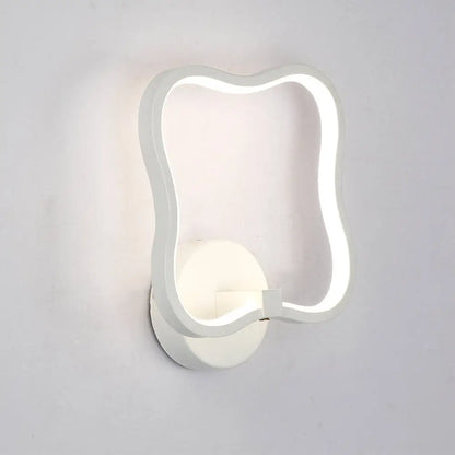 DecorBites™ Minimalist White Curved Square LED Acrylic Wall Sconce - Warm White Lighting