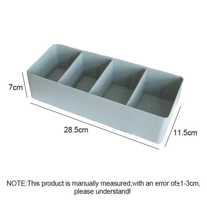 Minimalist white divided storage box kitchen tableware organizer