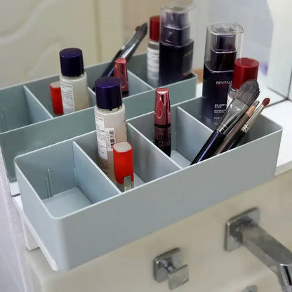 Minimalist white divided storage box kitchen tableware organizer