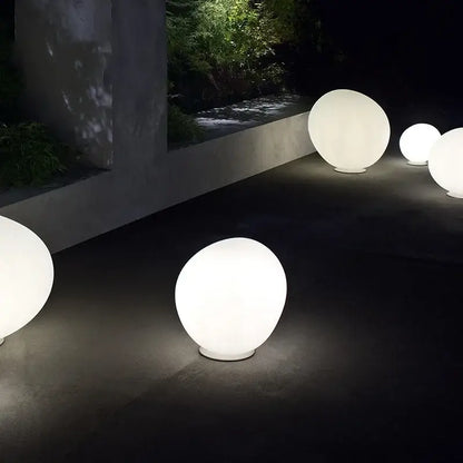 Minimalist white egg glass floor lamp for living room