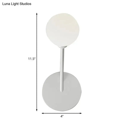 Minimalist white finish frosted glass wall lamp for bedroom 110v-120v