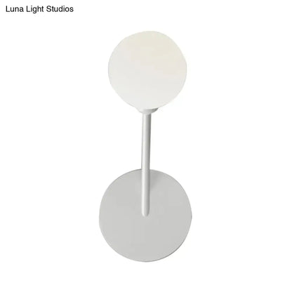 Minimalist white finish frosted glass wall lamp for bedroom 110v-120v