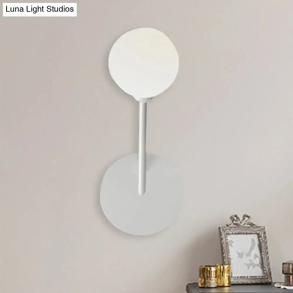 Minimalist white finish frosted glass wall lamp for bedroom 110v-120v