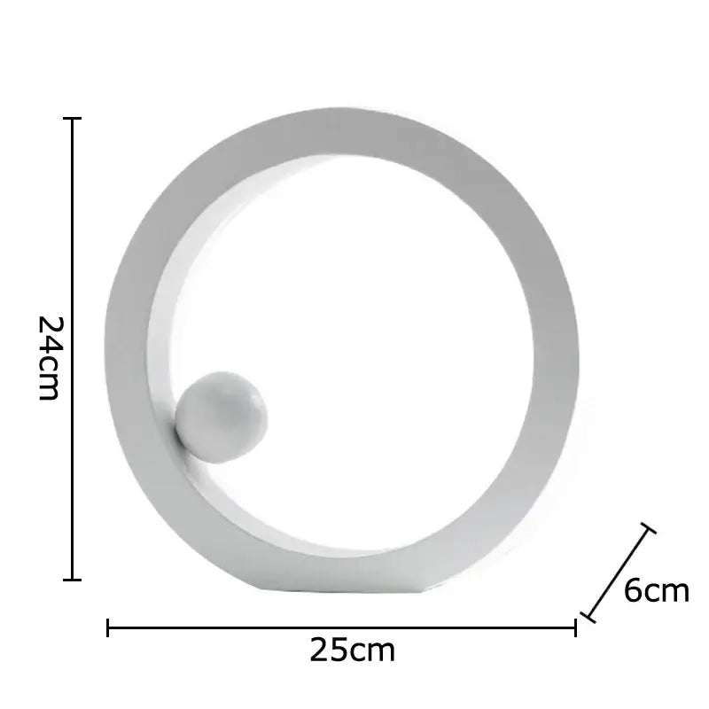 Minimalist white geometric circle desk ornament office decor
