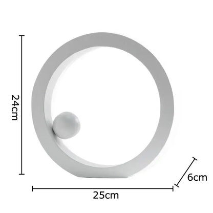 Minimalist white geometric circle desk ornament office decor