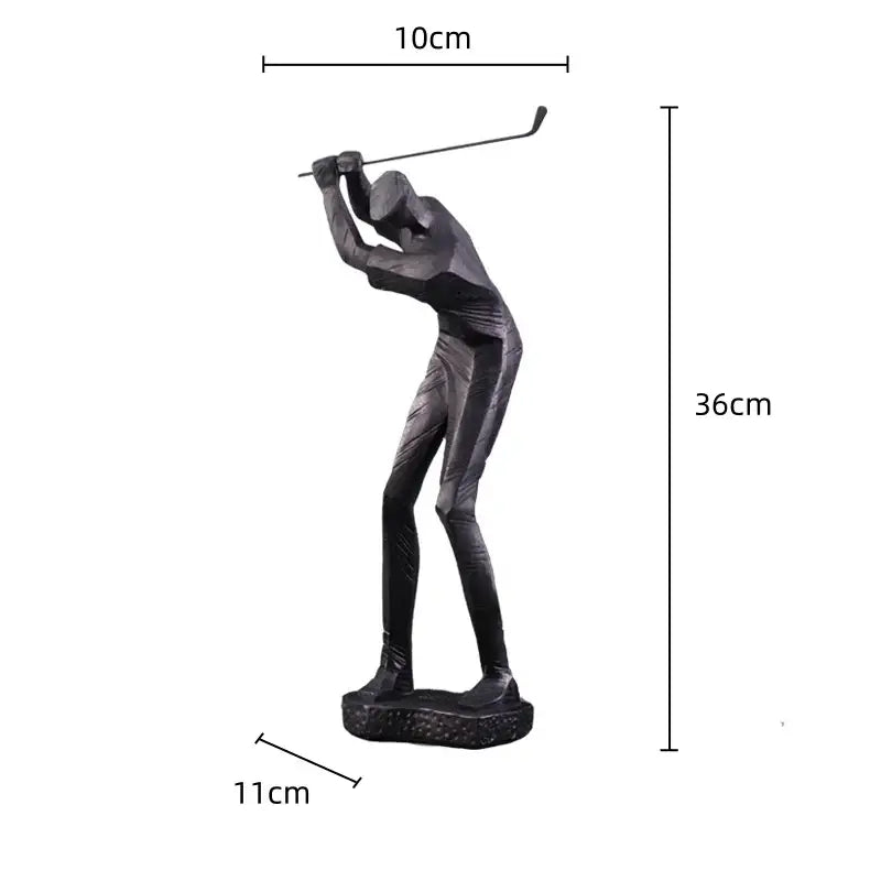 Minimalist white golf sculpture resin figurines living room decor