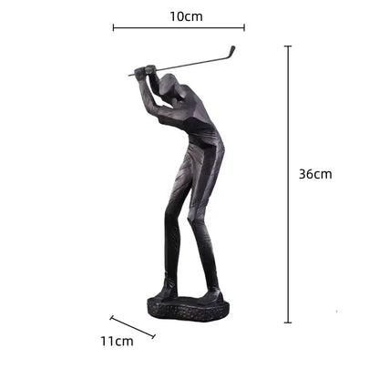 Minimalist white golf sculpture resin figurines living room decor