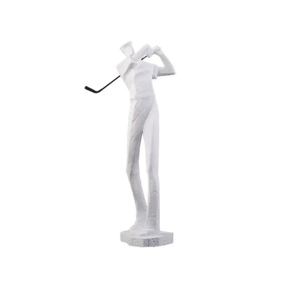 Minimalist white golf sculpture resin figurines living room decor