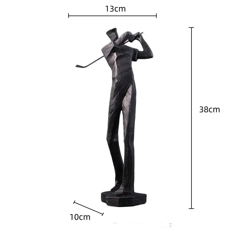 Minimalist white golf sculpture resin figurines living room decor