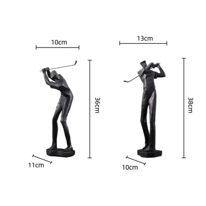 Minimalist white golf sculpture resin figurines living room decor