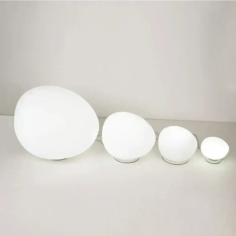 Minimalist white goose egg led floor lamp bedroom decor