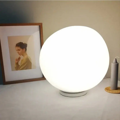 Minimalist white goose egg led floor lamp bedroom decor